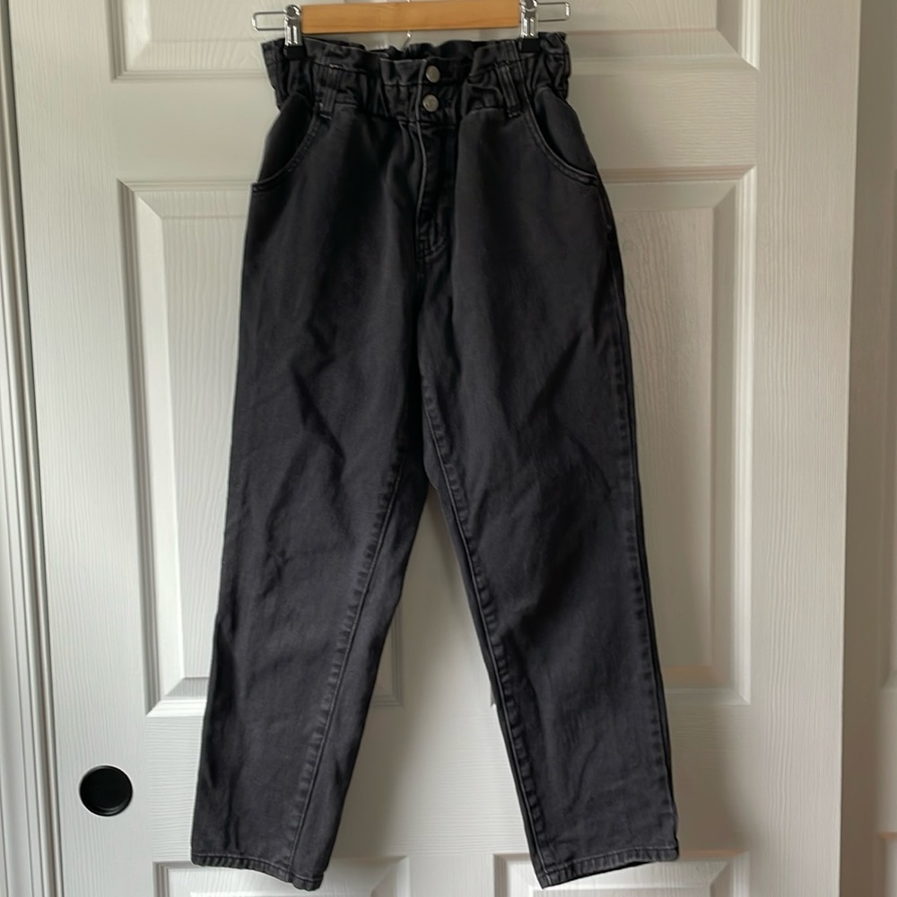 PacSun Black Wash High Rise Straight Leg Mom Jeans Sz 26